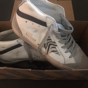 Golden Goose Mid Star Sneakers Size 37 White